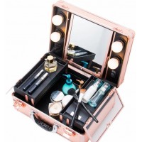 2019 popular make up case with light and mirror