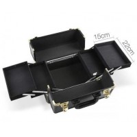 Professional 7 in 1 Make Up Cosmetic Beauty Case - Black & Gold