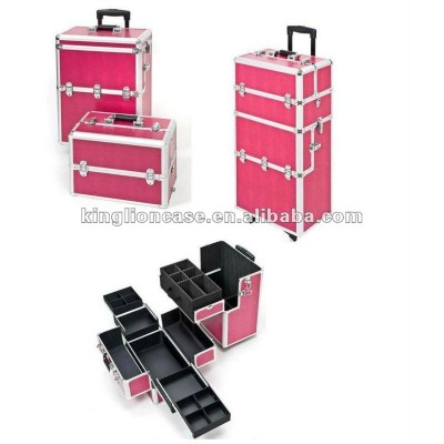 varied and graceful pink makeup trolley case KL-H360